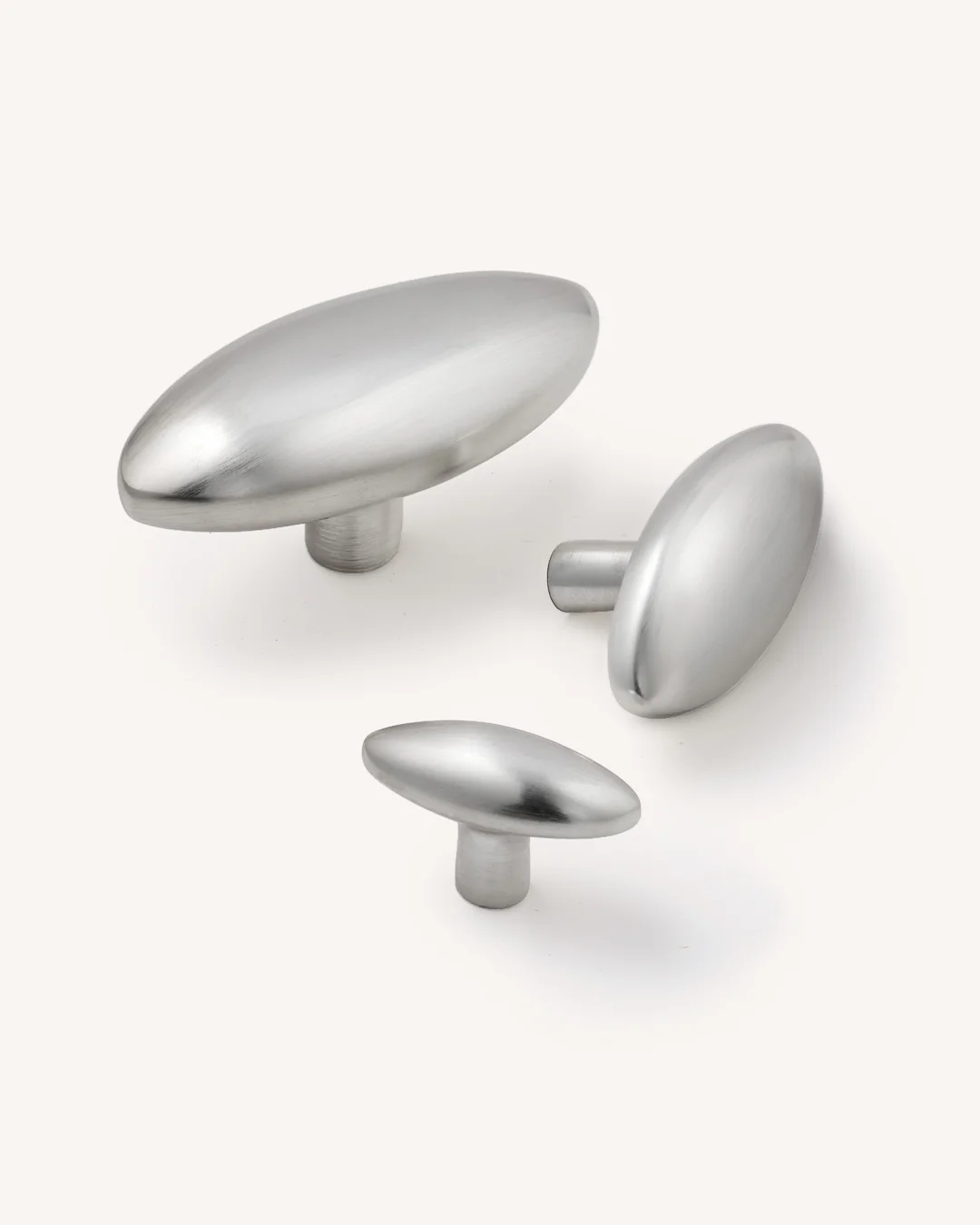 Brushed Nickel Oval Knob - Image 4