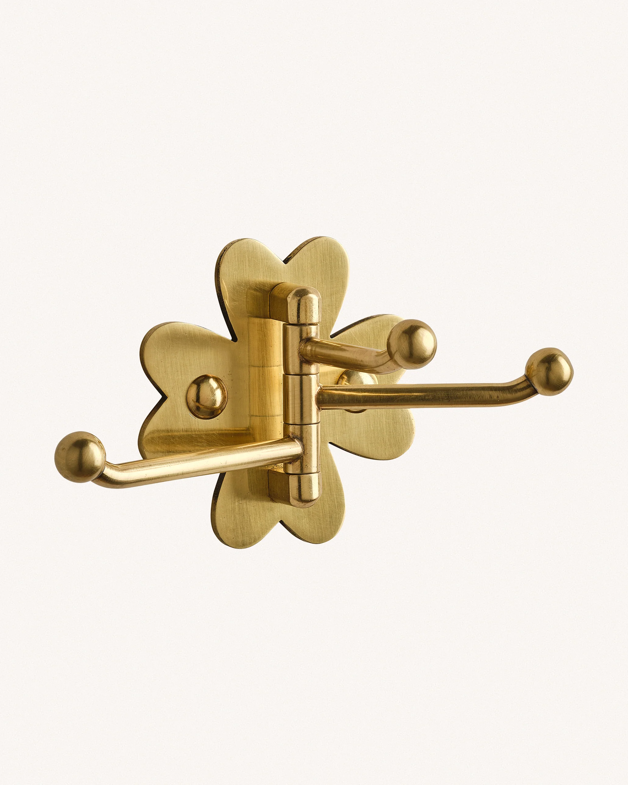Clover Swing Arm Hook, Aged Brass - Image 5