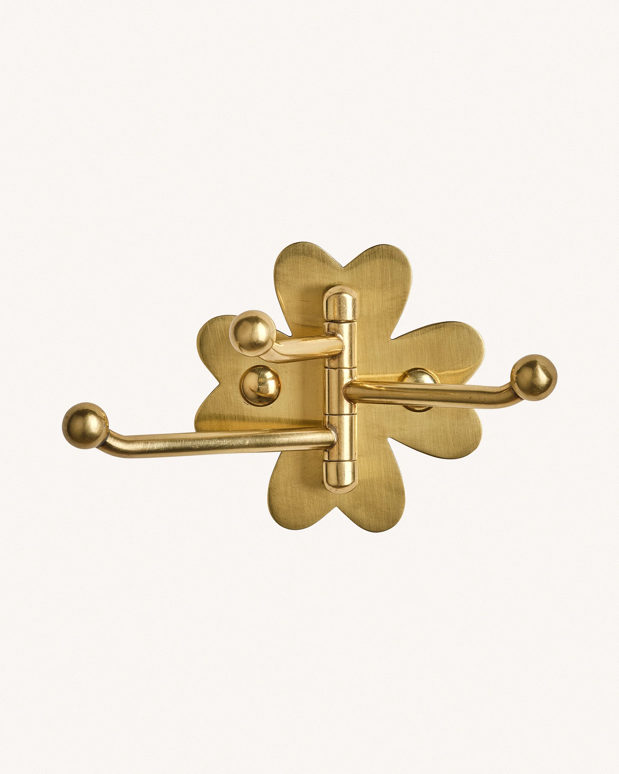 Clover Swing Arm Hook, Aged Brass - Image 6