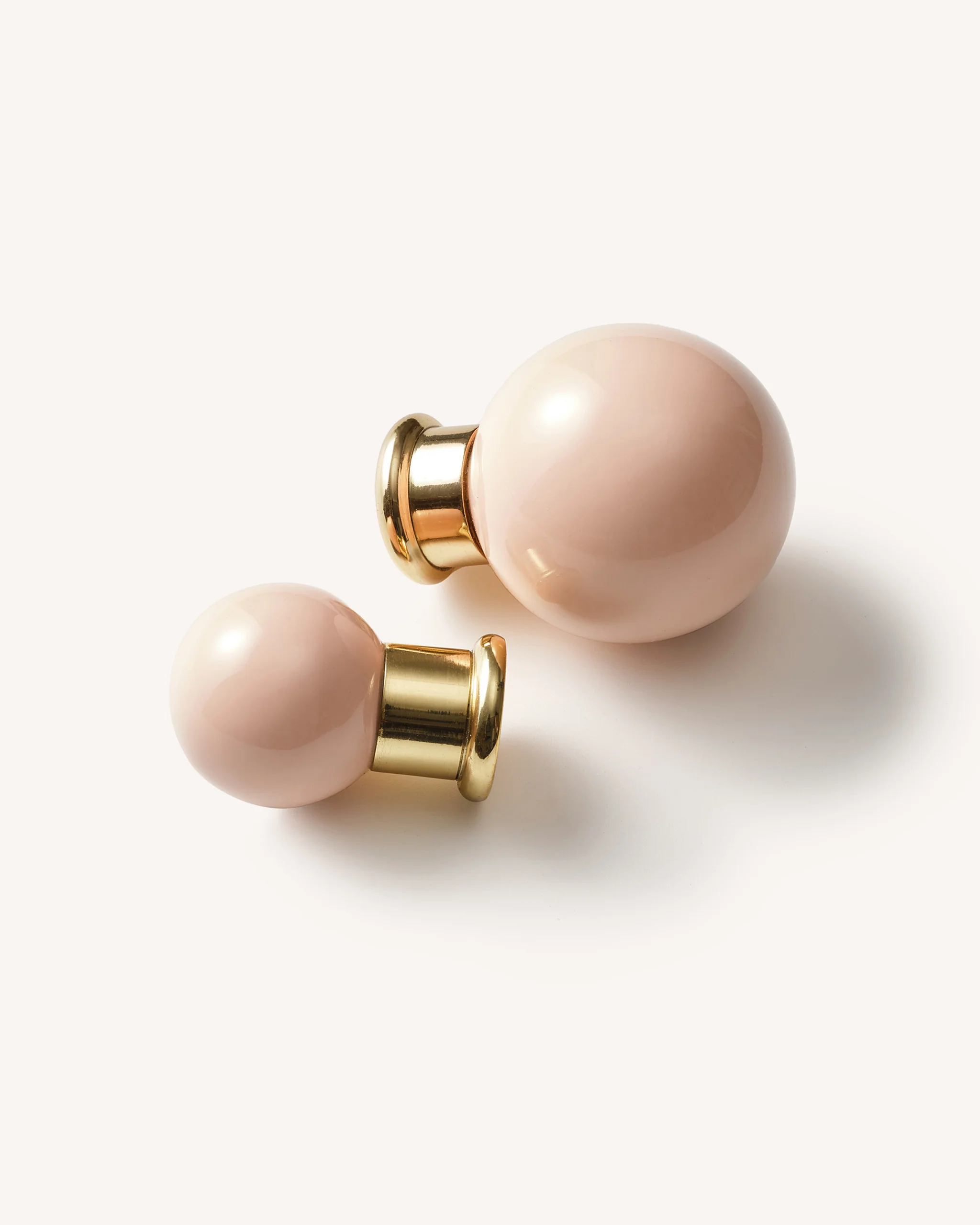 Coloured Knob, Pink, Brass - Image 3