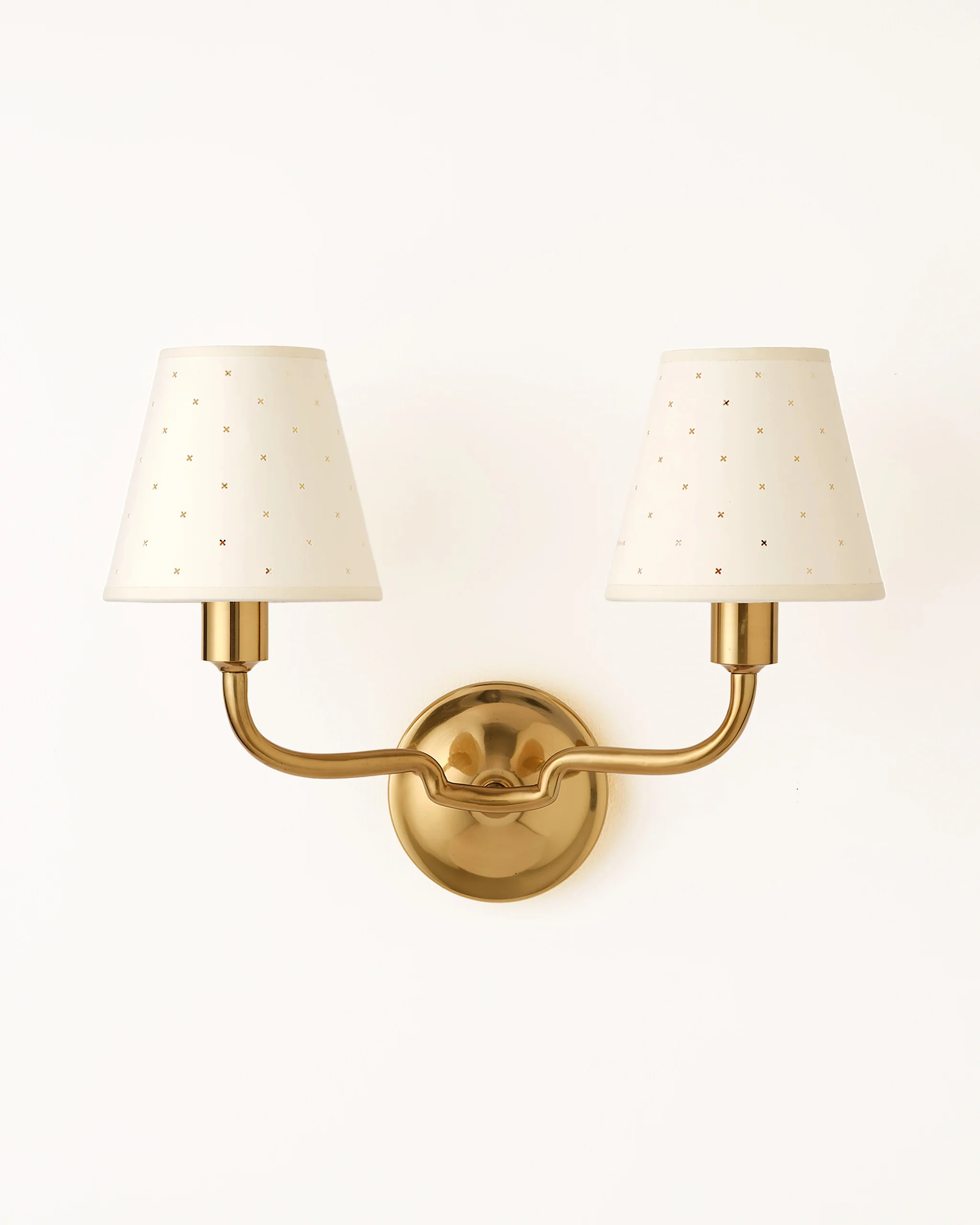 Double Wall Light, Aged Brass - Image 3