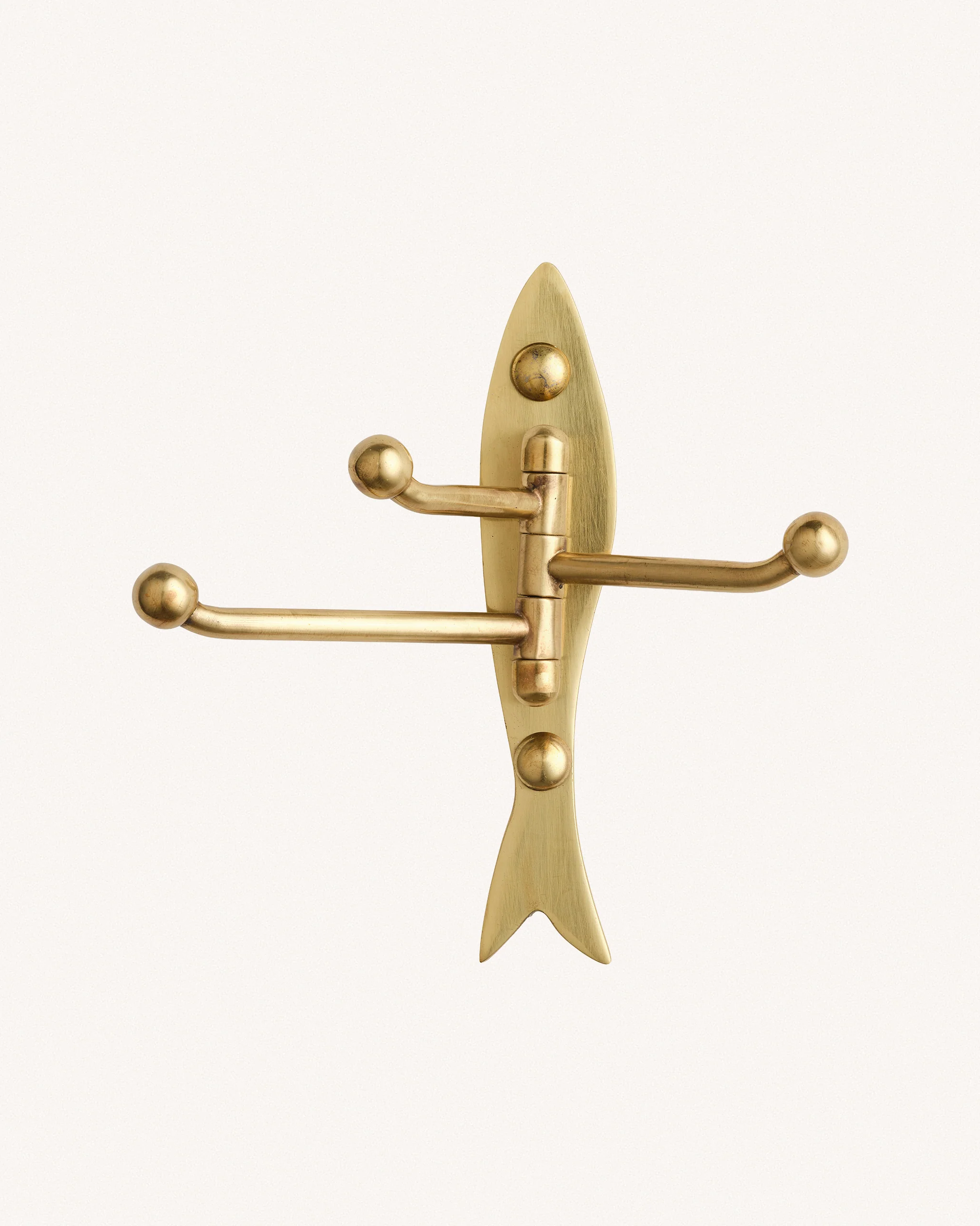 Fish Swing Arm Hook, Aged Brass - Image 4