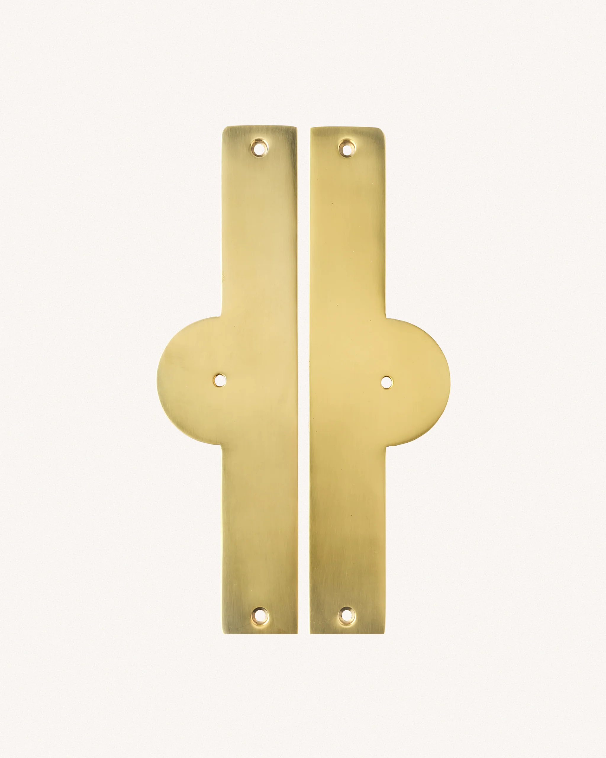 Pair of Arch Backplates, Aged Brass - Image 4