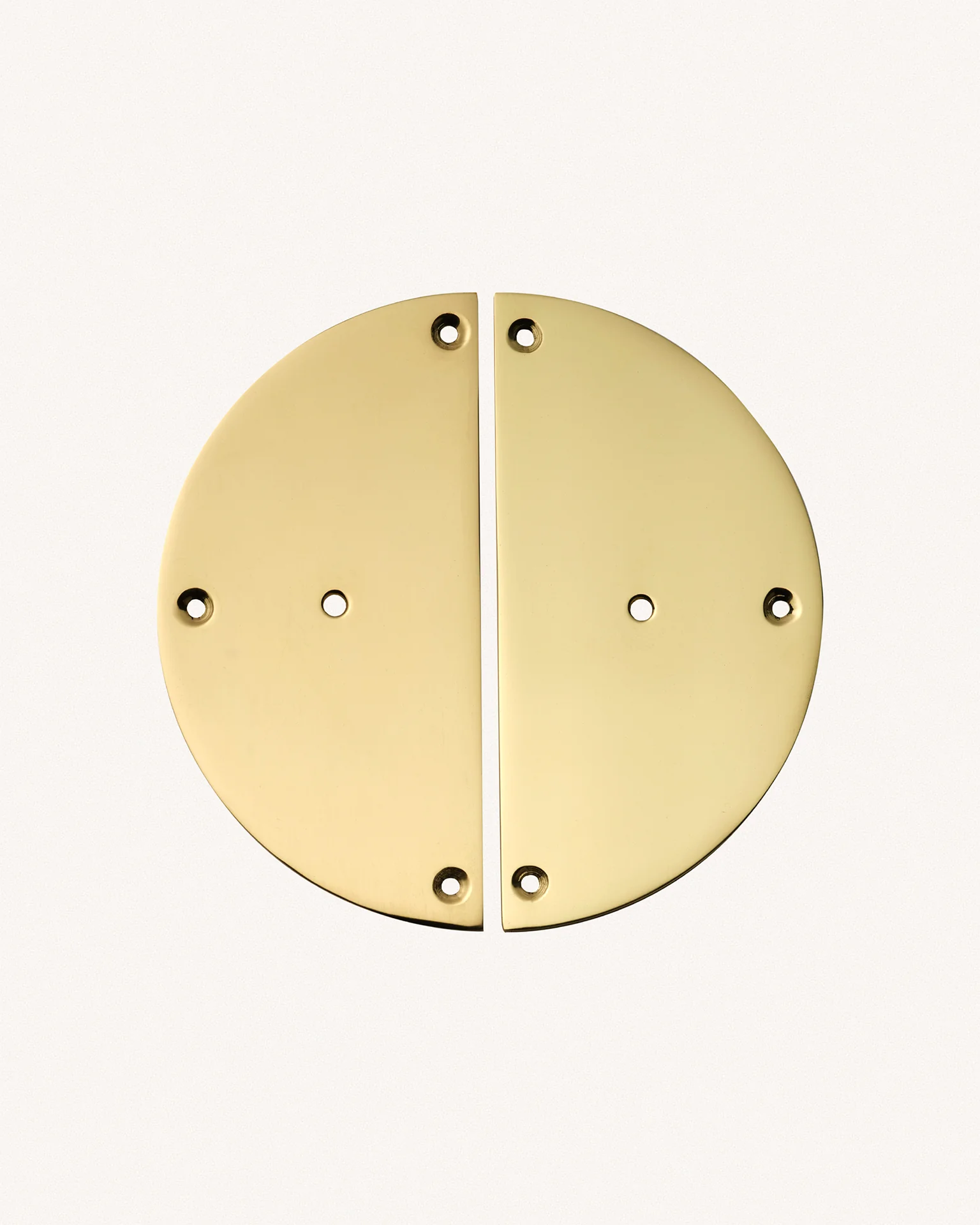 Pair of Circle Backplates, Polished Brass - Image 4