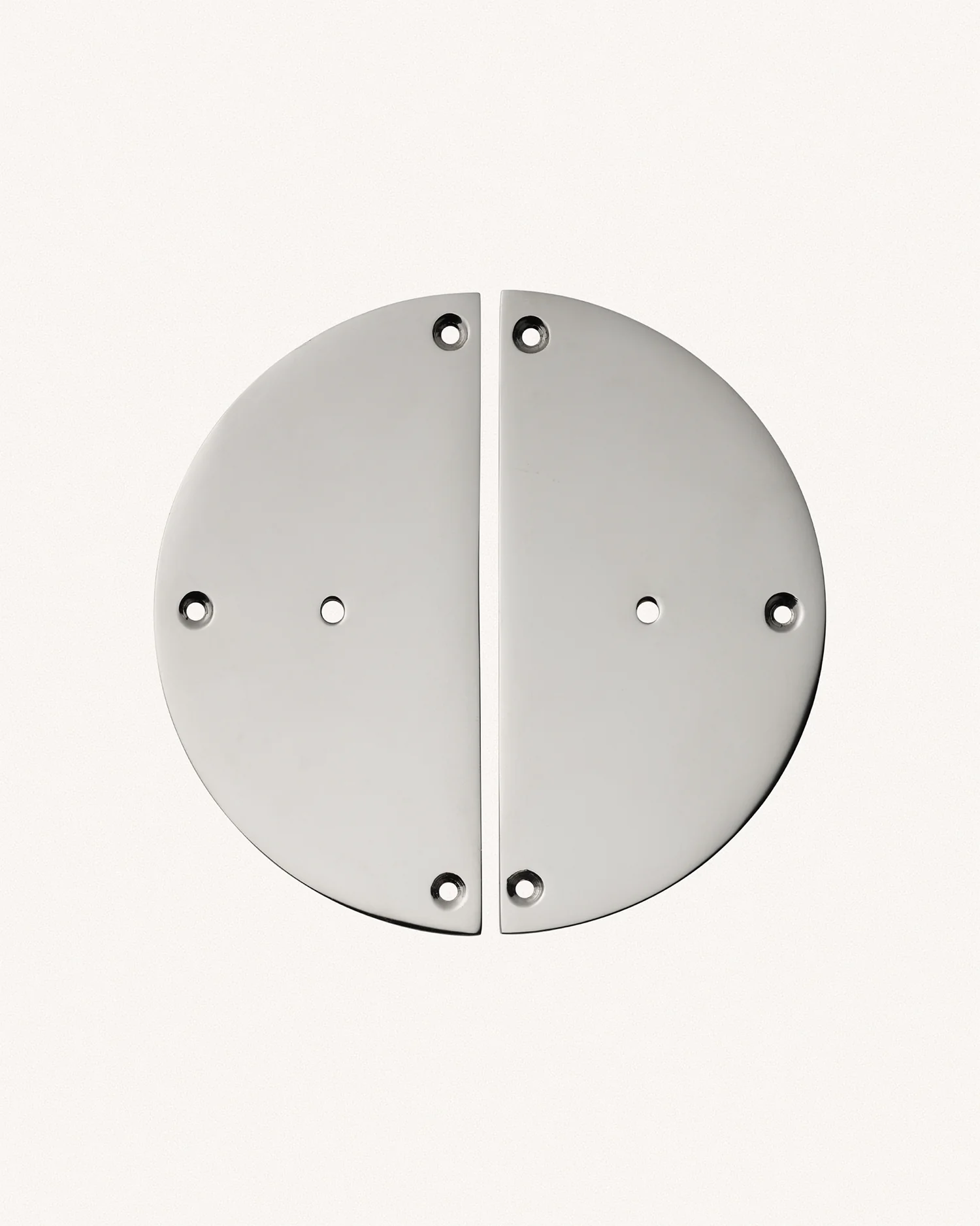 Pair of Circle Backplates, Polished Nickel - Image 5