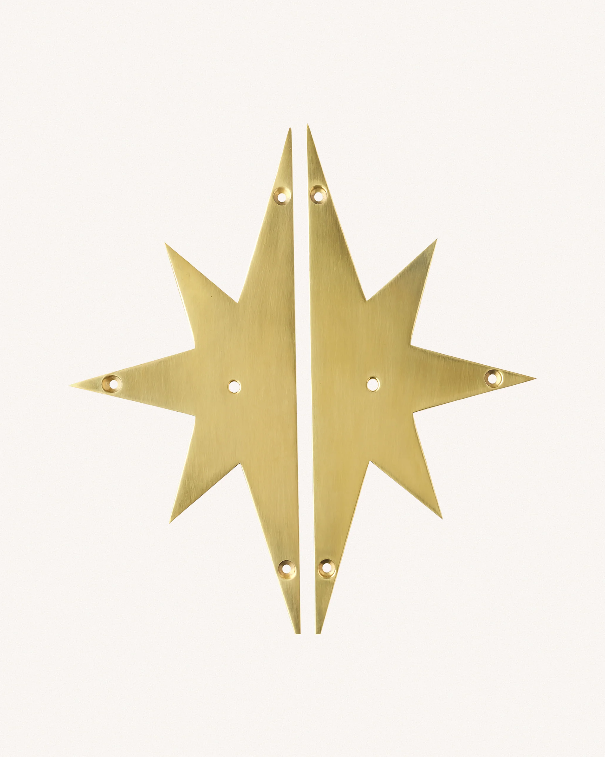 Pair of Star Backplates, Aged Brass - Image 4