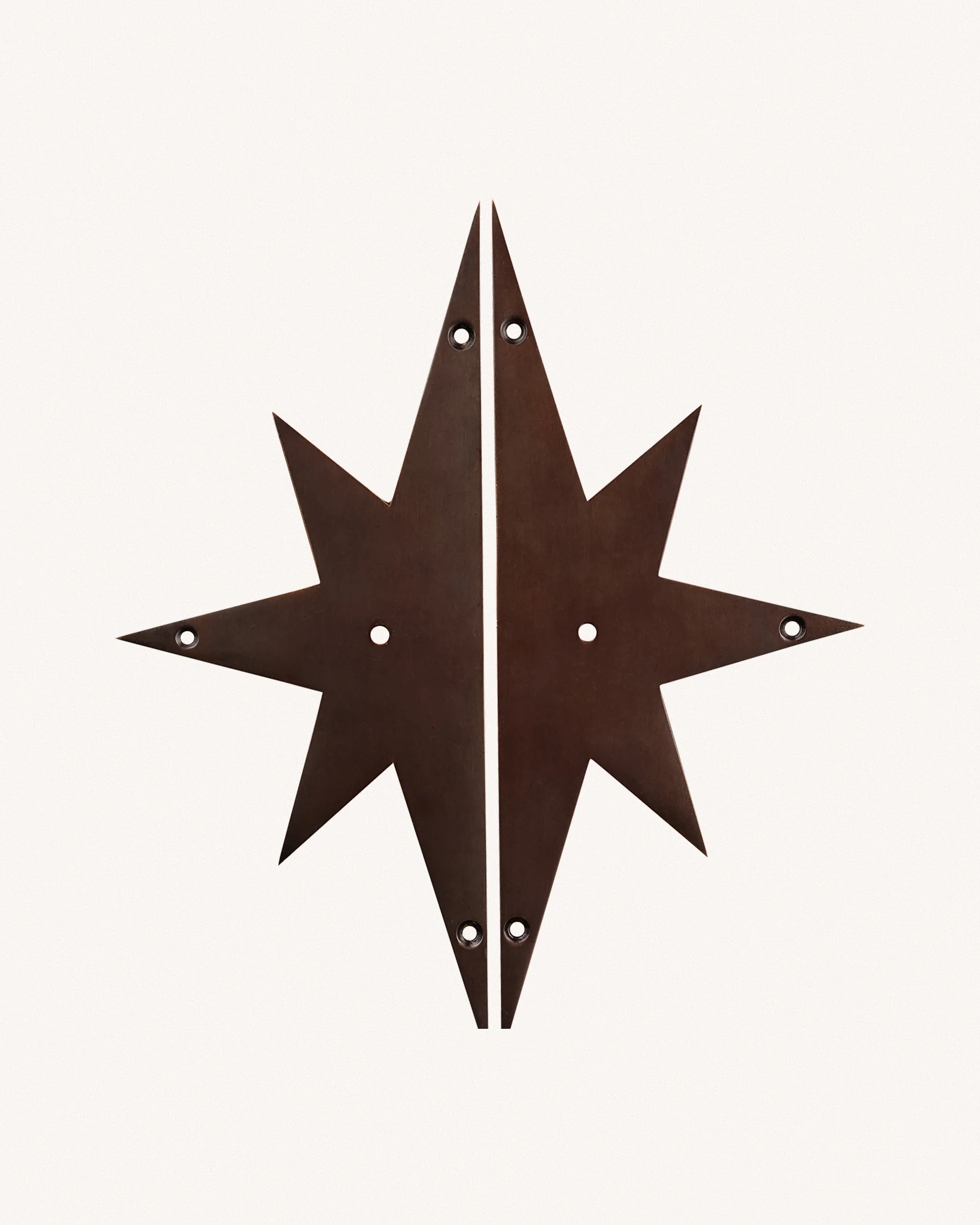 Pair of Star Backplates, Blackened Bronze - Image 3