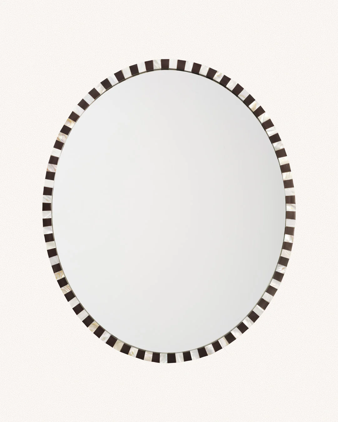 Pearl Oval Mirror, Chocolate - Image 7