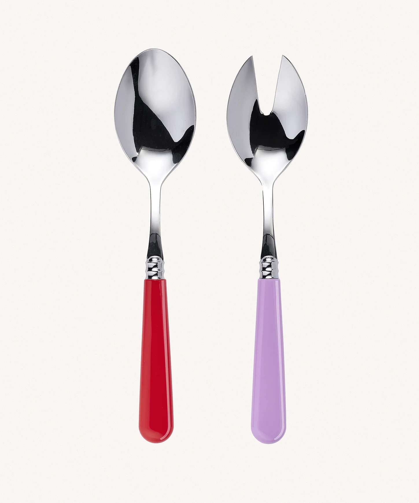 Salad Server Set, Red & Pink - Image 3
