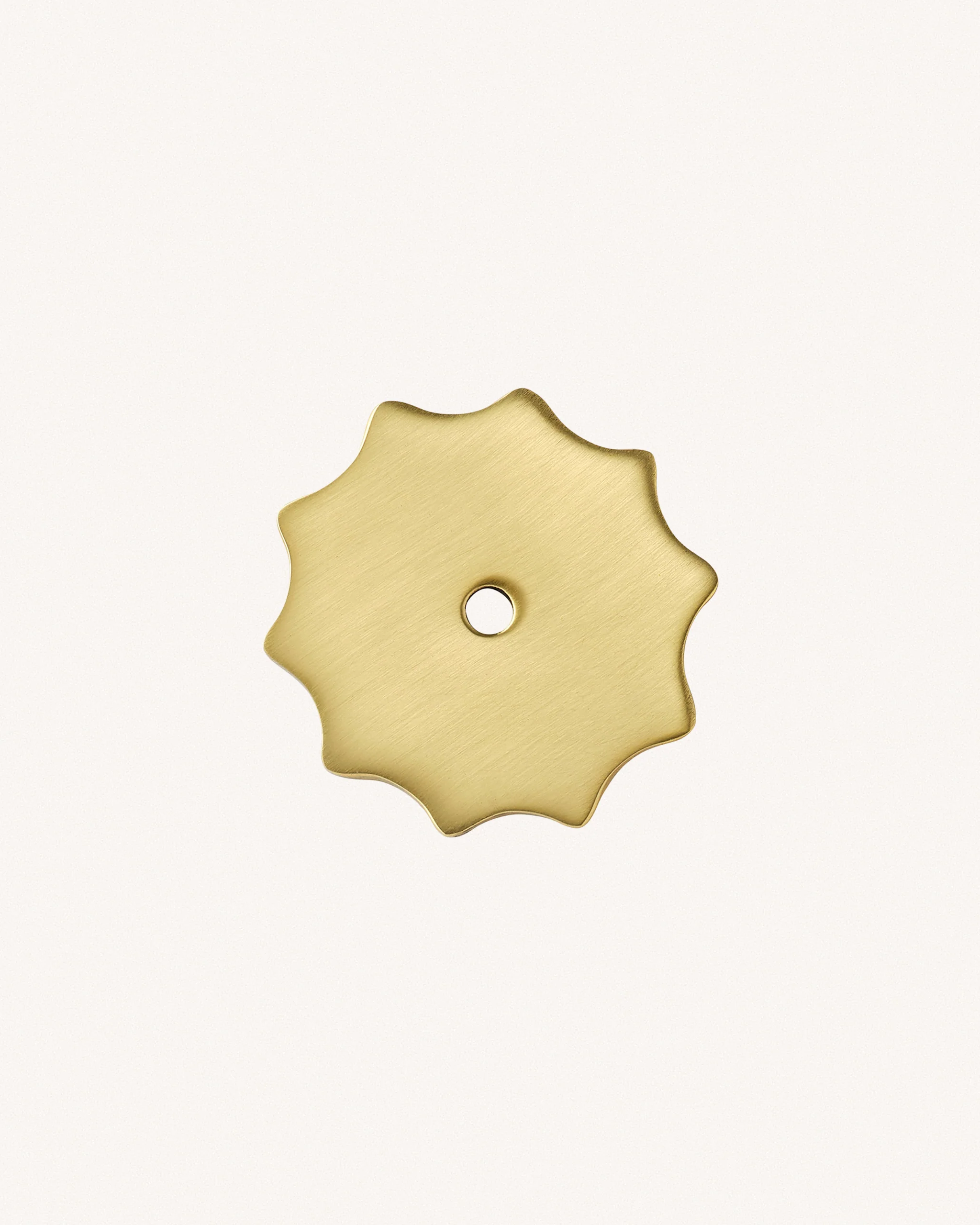 Small Wave Backplate, Aged Brass - Image 3