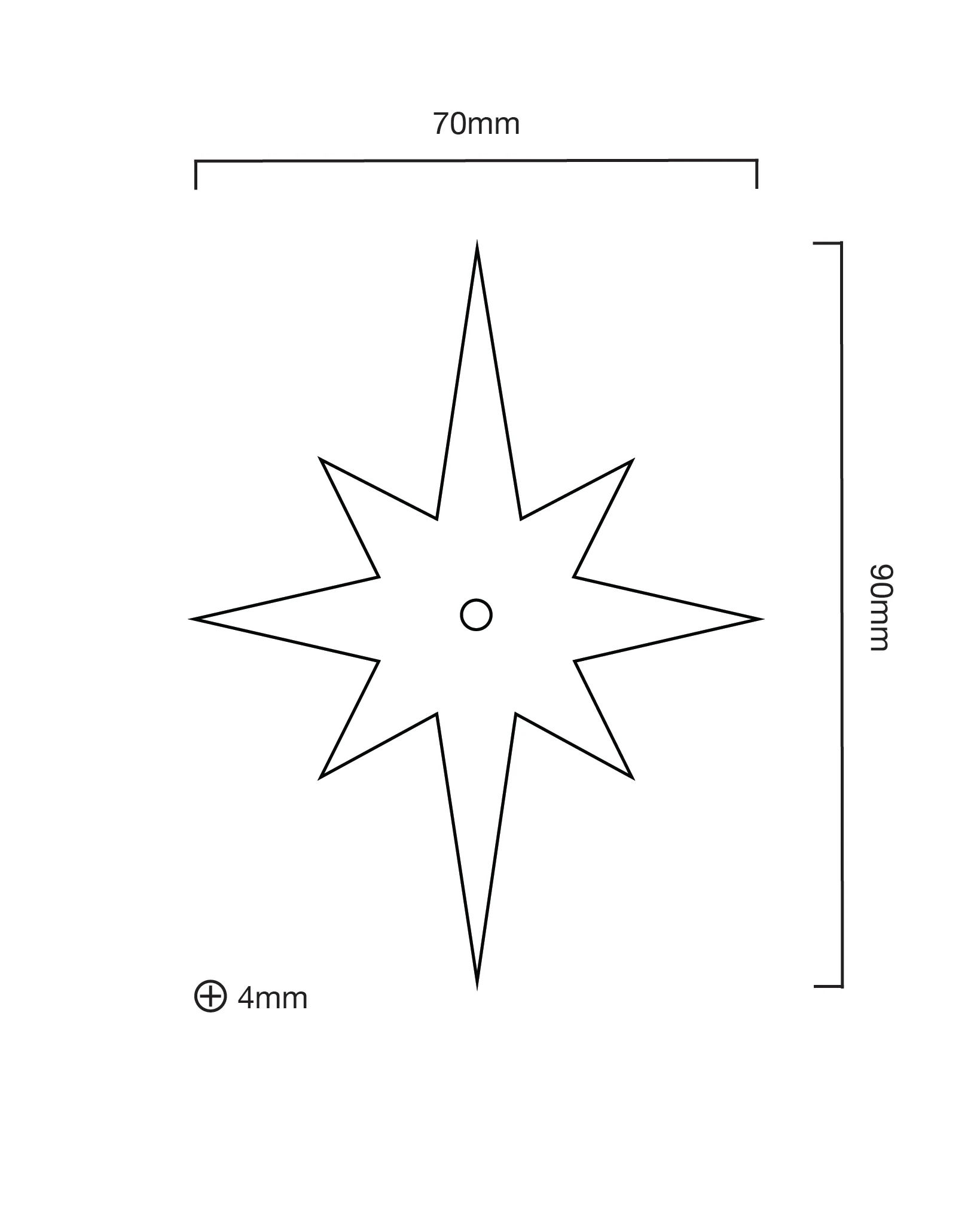 Star Backplate, Paintable - Image 3