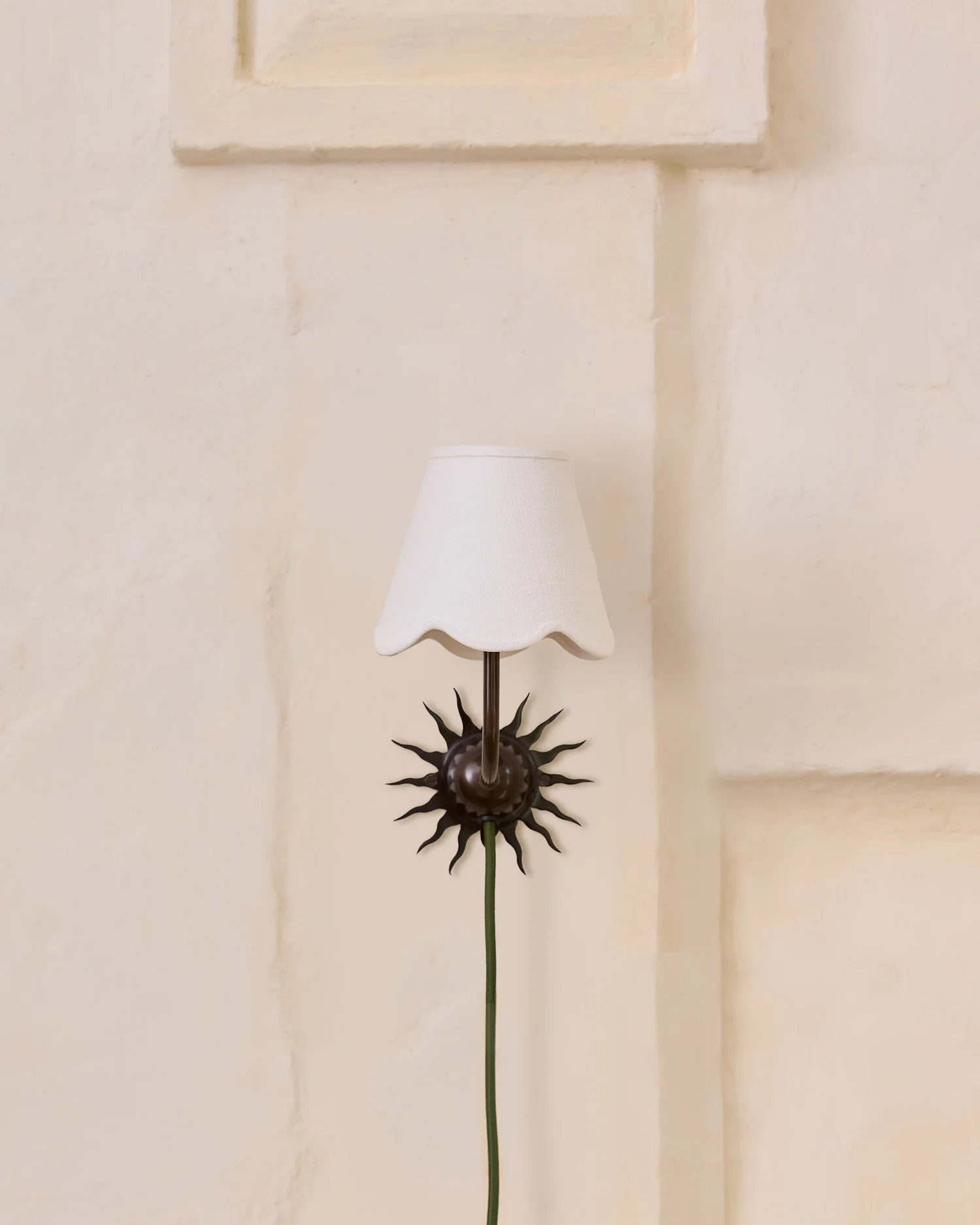 Sunburst Plug In Wall Light, Blackened Bronze - Image 2