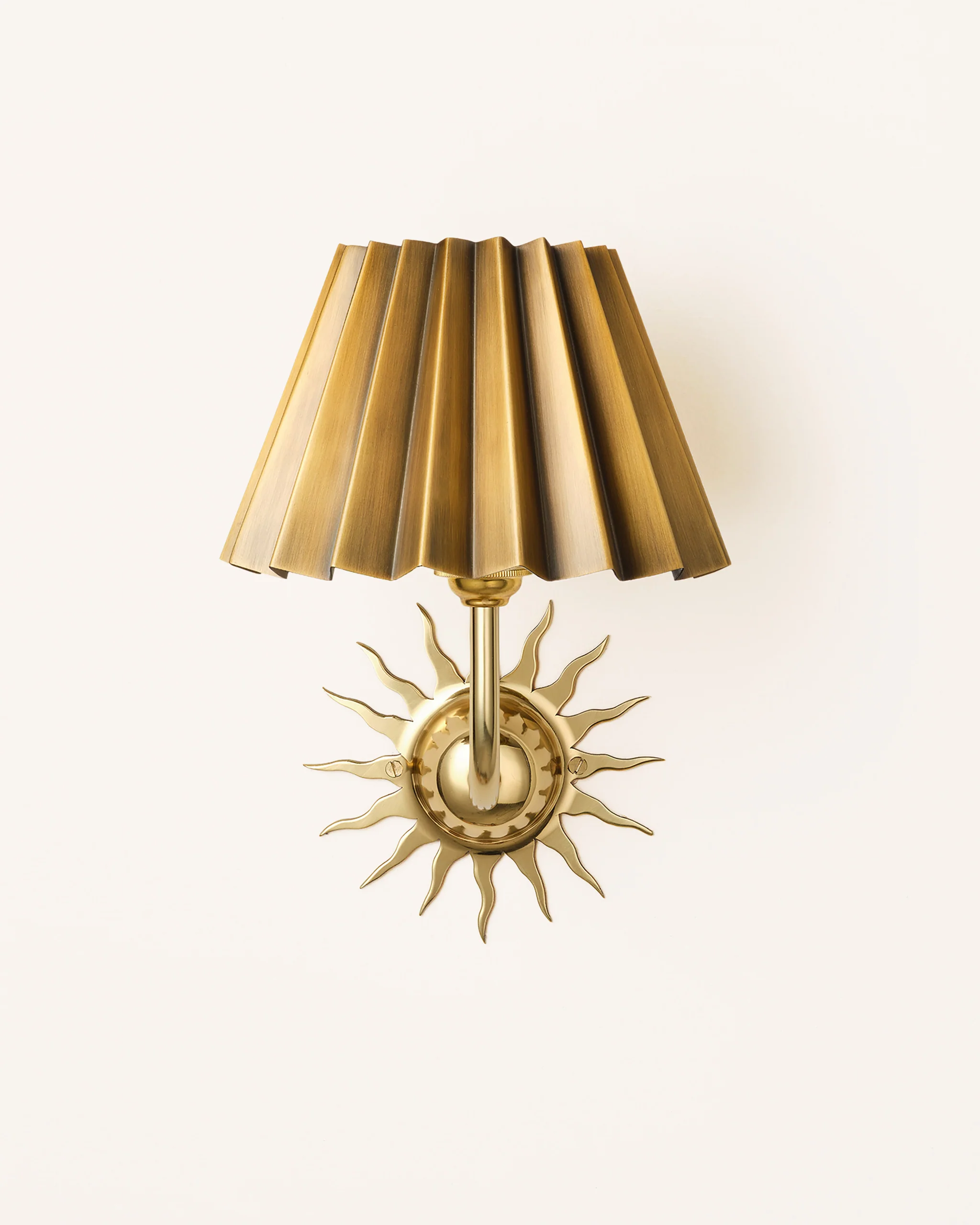 Sunburst Wall Light, Polished Brass - Image 5