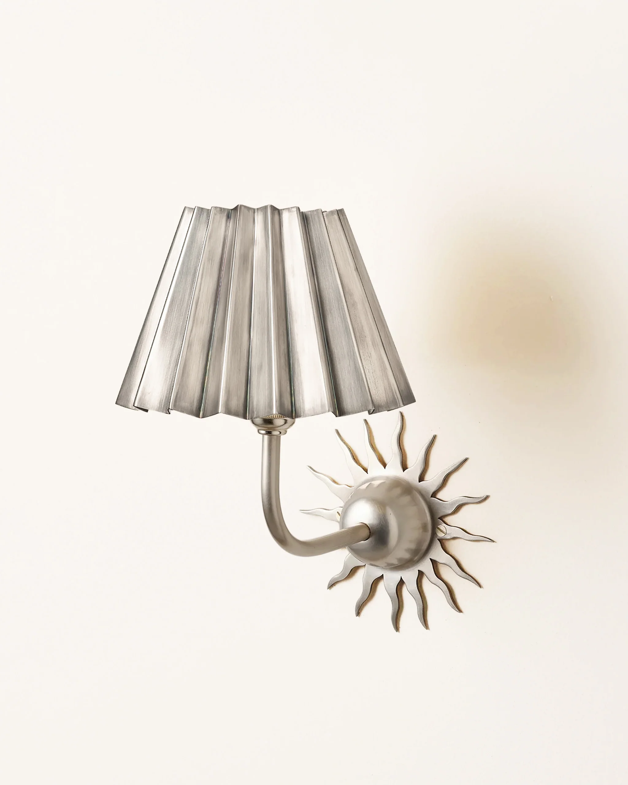 Sunburst Wall Light, Brushed Silver - Image 5