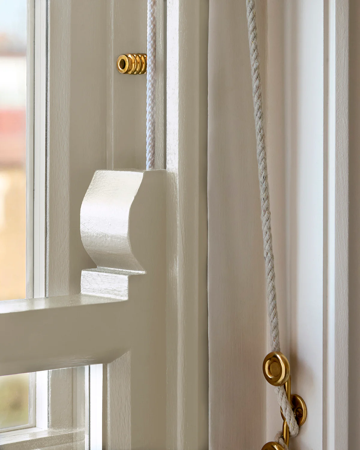 Tay Sash Window Stop, Aged Brass, Set of Two - Image 2