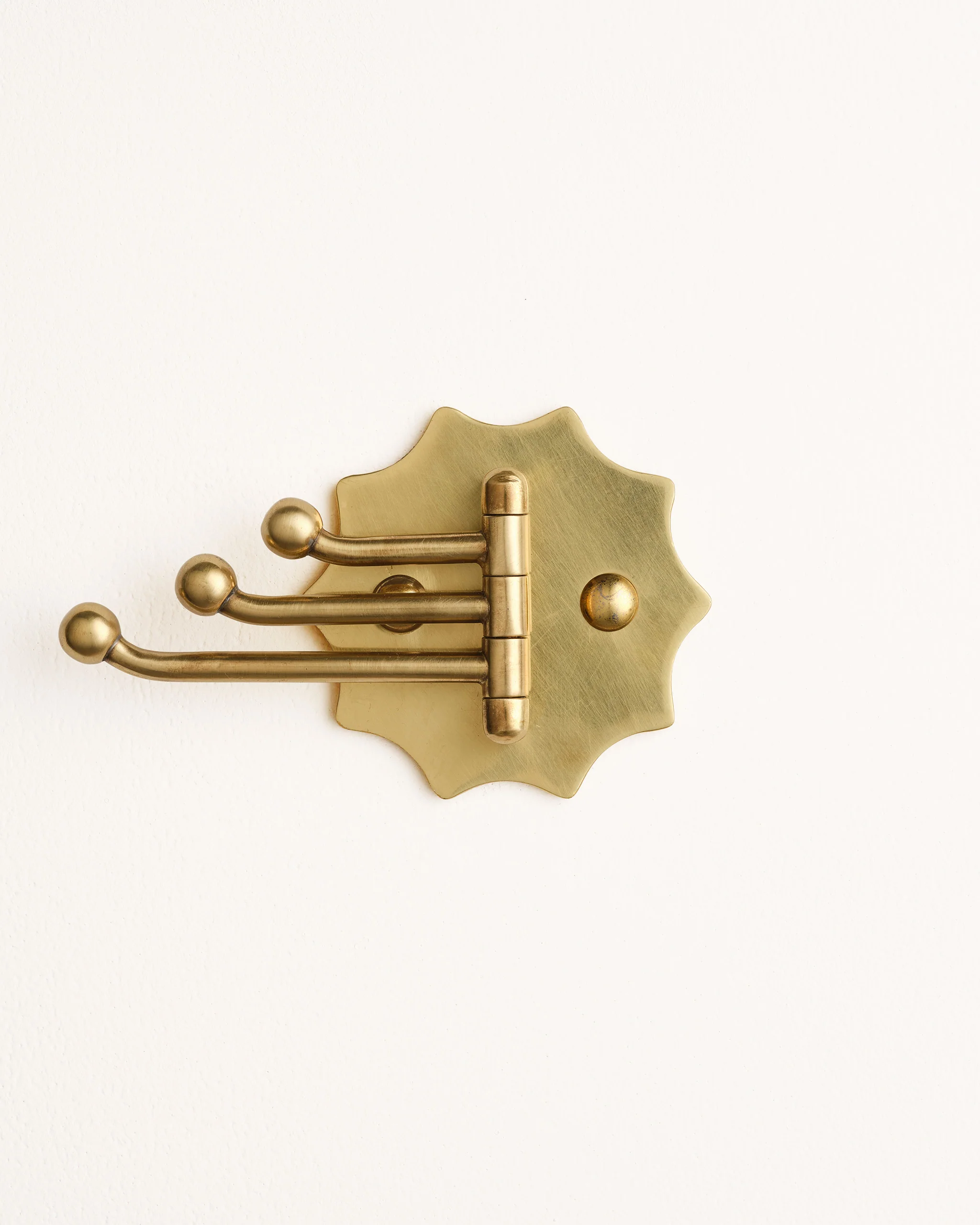 Wave Swing Arm Hook, Aged Brass - Image 4